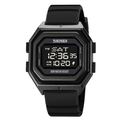 SKMEI 1875 Men Outdoor Electronic Watch Timing Multi-Functional Watch, Style:, 1875 Steel Band Black Machine, 1875 Silicone Band White Machine, 1875 Silicone Band Black Machine, 1875 Steel Band White Machine