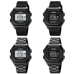 SKMEI 1875 Men Outdoor Electronic Watch Timing Multi-Functional Watch, Style:, 1875 Steel Band Black Machine, 1875 Silicone Band White Machine, 1875 Silicone Band Black Machine, 1875 Steel Band White Machine