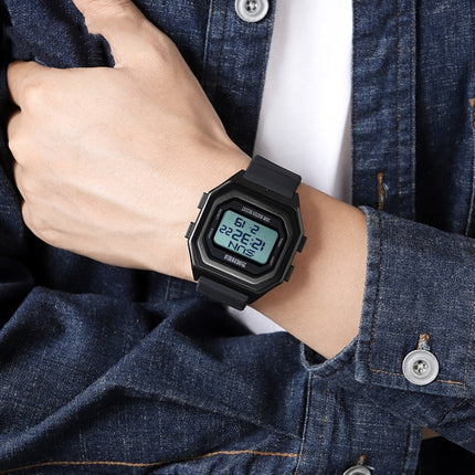 SKMEI 1875 Men Outdoor Electronic Watch Timing Multi-Functional Watch, Style:, 1875 Steel Band Black Machine, 1875 Silicone Band White Machine, 1875 Silicone Band Black Machine, 1875 Steel Band White Machine