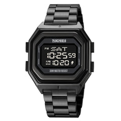 SKMEI 1875 Men Outdoor Electronic Watch Timing Multi-Functional Watch, Style:, 1875 Steel Band Black Machine, 1875 Silicone Band White Machine, 1875 Silicone Band Black Machine, 1875 Steel Band White Machine