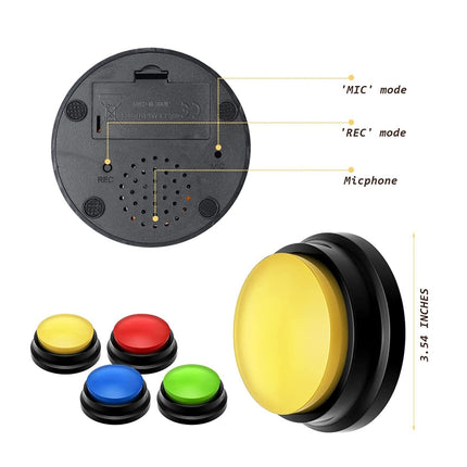 Pet Communication Button Dog Vocal Box Recording Vocalizer, Style: Recording Model, White, Dark Blue, Light Blue, Green, Purple, Red, Orange, Rose Red, Pink, Yellow, Lake Blue