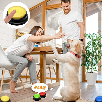 Pet Communication Button Dog Vocal Box Recording Vocalizer, Style: Recording Model, White, Dark Blue, Light Blue, Green, Purple, Red, Orange, Rose Red, Pink, Yellow, Lake Blue