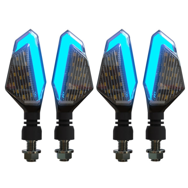 MK-236 4pcs 22LED Motorcycle V Line Two Color Turning Light Signal Angle Light, MK-236 (Yellow Blue), MK-236 (Yellow White), MK-236 (Yellow Red)