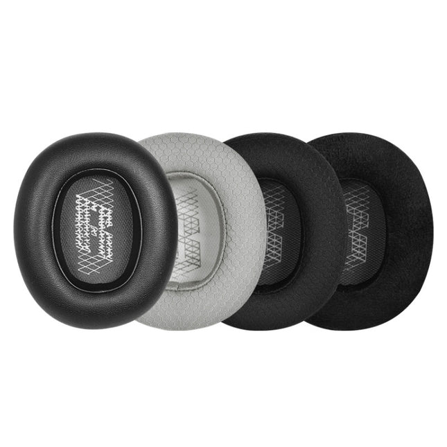 2 fundas de esponja para auriculares JBL Live 650BTNC/660/E65BTNC/Duet NC, funda de piel sintética para Live 650BTNC, funda negra para Live 650BTNC, funda gris para Live 650BTNC, funda de piel y terciopelo para Live 650BTNC