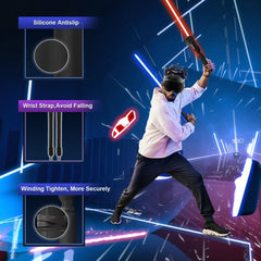 For Meta Quest Pro VR Glasses Golf Game Light Pole Handle Extended Rod, For Meta Quest Pro Black