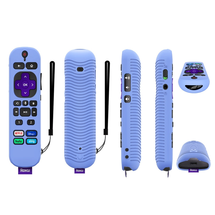 For TCL Roku Voice Remote Pro Y30 Remote Control Shockproof Silicone Protective Case, For TCL Roku Voice Remote Pro(Luminous Blue), For TCL Roku Voice Remote Pro(Purple), For TCL Roku Voice Remote Pro(Luminous White), For TCL Roku Voice Remote Pro(Blac...