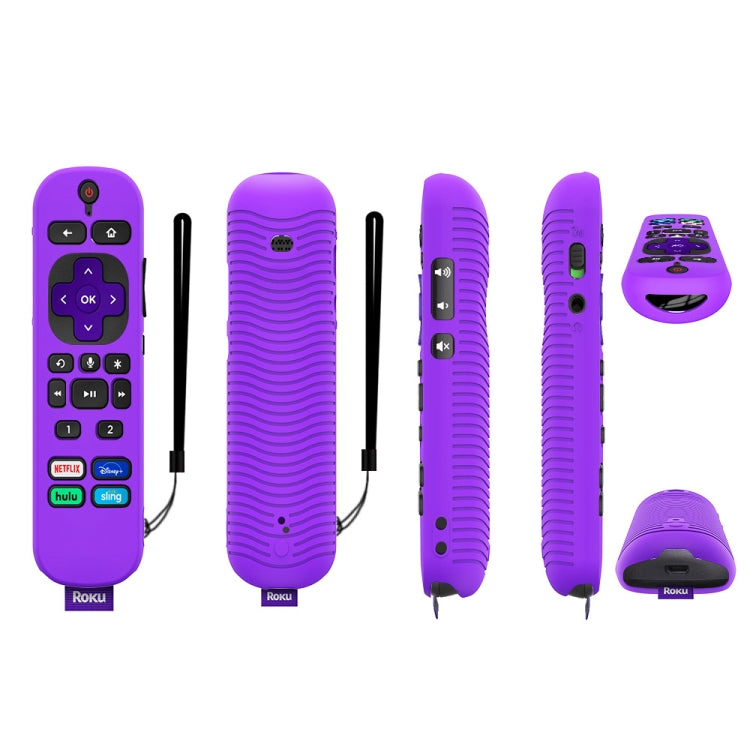 For TCL Roku Voice Remote Pro Y30 Remote Control Shockproof Silicone Protective Case, For TCL Roku Voice Remote Pro(Luminous Blue), For TCL Roku Voice Remote Pro(Purple), For TCL Roku Voice Remote Pro(Luminous White), For TCL Roku Voice Remote Pro(Blac...
