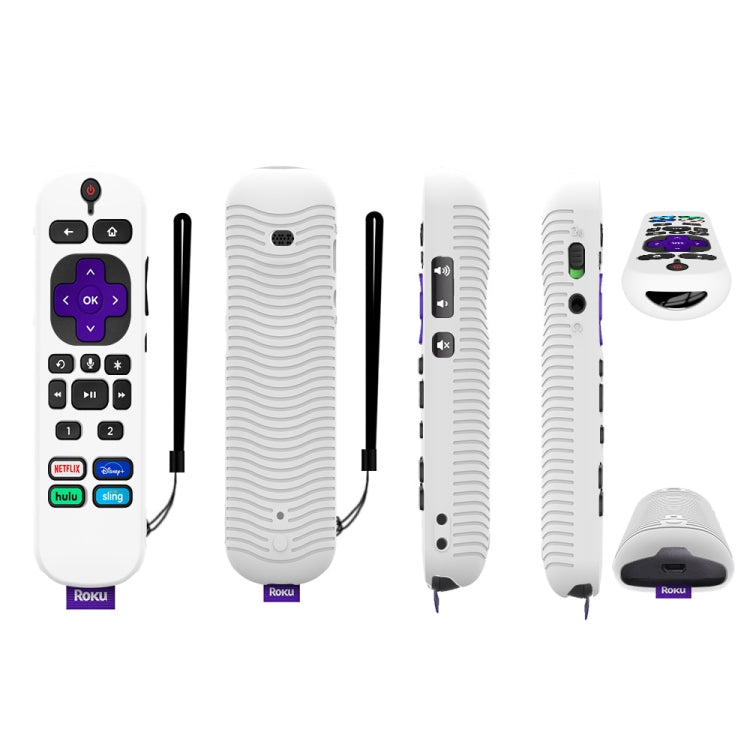 For TCL Roku Voice Remote Pro Y30 Remote Control Shockproof Silicone Protective Case, For TCL Roku Voice Remote Pro(Luminous Blue), For TCL Roku Voice Remote Pro(Purple), For TCL Roku Voice Remote Pro(Luminous White), For TCL Roku Voice Remote Pro(Blac...