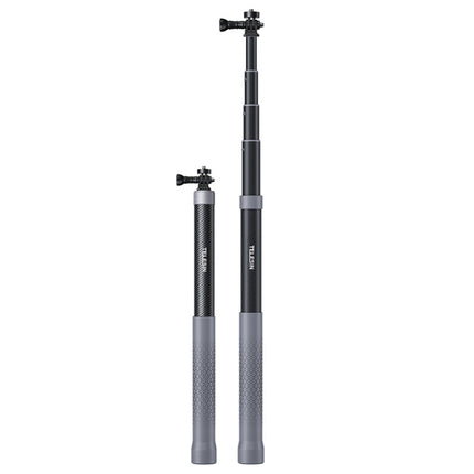 TELESIN 1,2 m Carbon Fiber Monopod Selfie Stick mit 1/4 Schraube für Action Kameras, 1,2 m