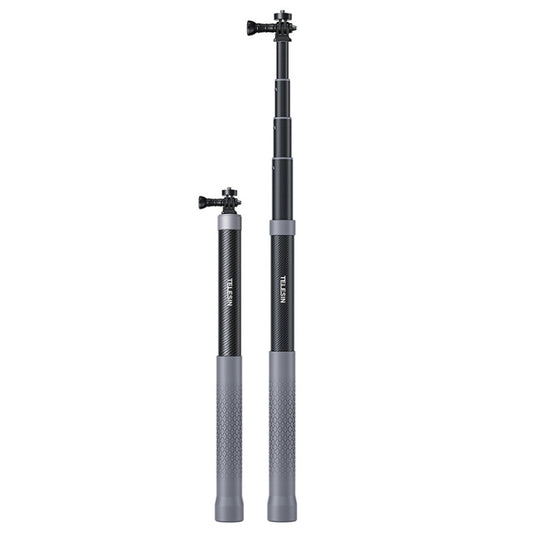 TELESIN 1.2m Carbon Fiber Monopod Selfie Stick With 1/4 Screw For Action Cameras, 1.2m