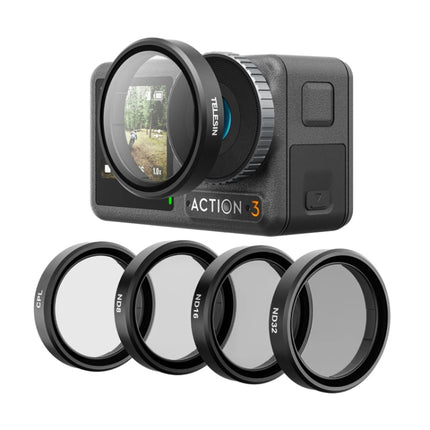 For DJI OSMO Action 3 / 4  TELESIN ND CPL Filter Set Aluminium Alloy Frame Lens