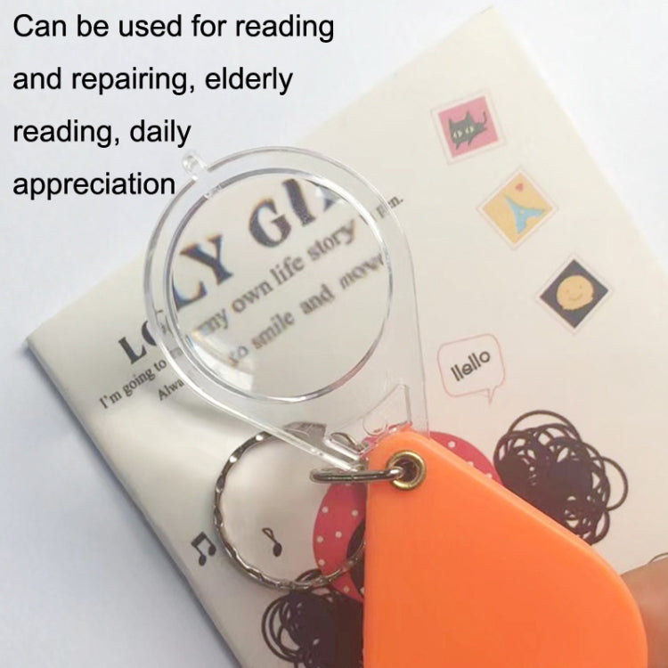 10pcs 10XFold Portable Home Students And Elderly People Hold HD Mini Magnifier Keychain, 10pcs(32mm)