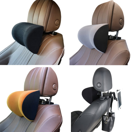 A09 5D Car Universal Adjustment U-shaped Memory Foam Headrest, U-shaped (Black), U-shaped (Gray), U-shaped (Brown), With Stand  (U-shaped)