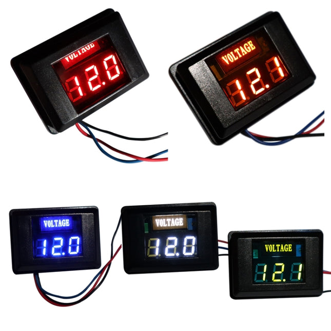 DES-2 Car Battery Voltage Meter DC LED Digital Display 12V Motorcycle RV Yacht Voltage Meter Detector, DES-2 Voltage Meter Red, DES-2 Voltage Meter Blue, DES-2 Voltage Meter Orange, DES-2 Voltage Meter White, DES-2 Voltage Meter Green
