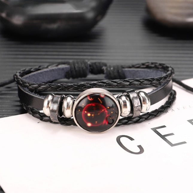 Twelve Constellations Multilayer Beaded Cowhide Bracelet, Style: Virgo Ordinary, Bracelet Capricorn Ordinary, Bracelet Scorpio Luminous, Bracelet Scorpio Ordinary, Bracelet Pisces Ordinary, Bracelet Cancer Luminous, Bracelet Cancer Ordinary            ...