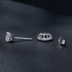 Sterling Silver S925 Round Moissanite Detachable Stud Earrings