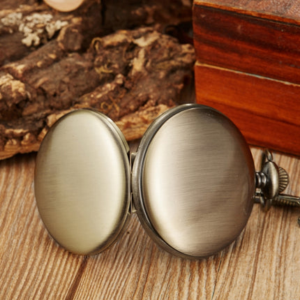 pm240 Classic Double Open Double Face Vintage Manual Mechanical Pocket Watch with Roman Lettering, Black Shell Black Face Gold Movement, Silver Shell Silver Face Silver Movement, Gold Shell Gold Face Movement, Round Opening Gold Shell Gold Face