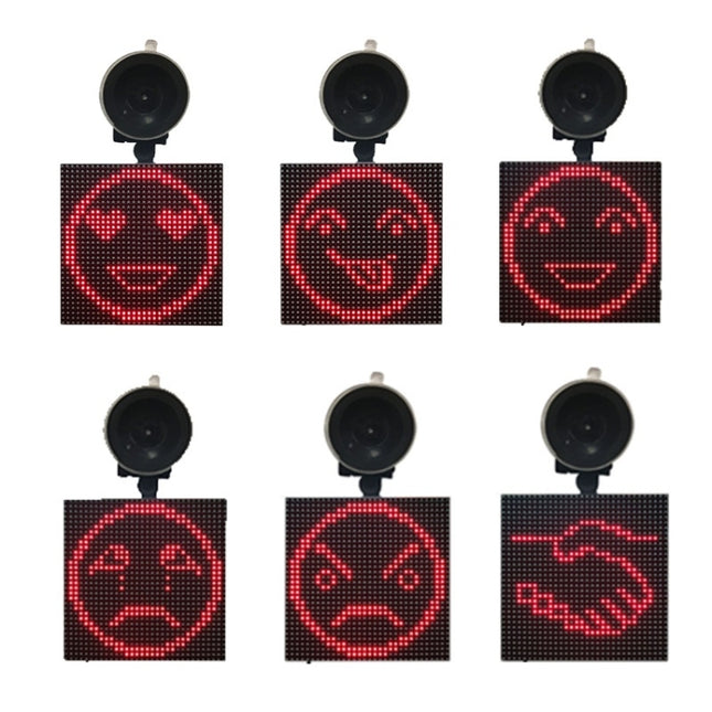P4-32x32 RGB Full Color Emoticon Picture LED Car Display Wireless Transmission Wifi Custom
