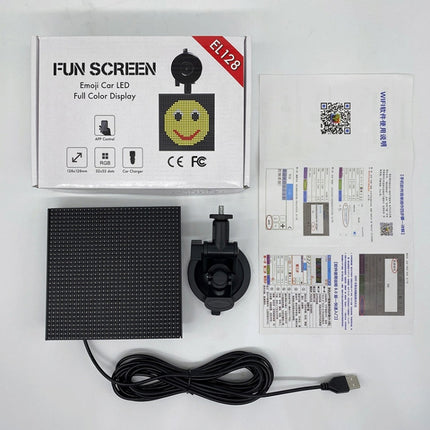 P4-32x32 RGB Full Color Emoticon Picture LED Car Display Wireless Transmission Wifi Custom