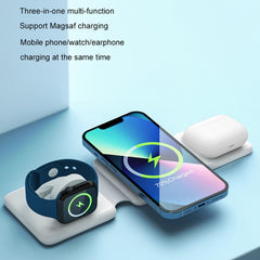 HQ-UD14 Folding 3 In 1 Wireless Charger For iPhone Series/QI Mobile & Apple Watch & AirPods, HQ-UD14