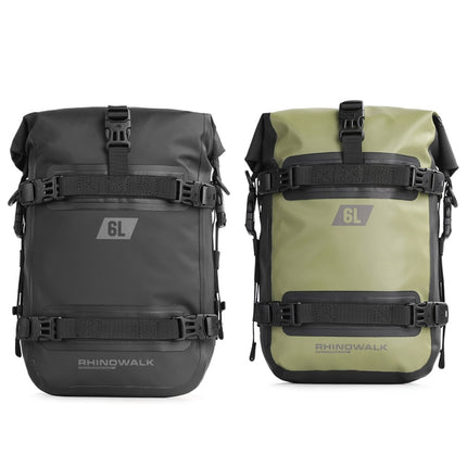 Rhinowalk MT2206 6L Waterproof Motorcycle Bumper Bag Outdoor Riding Bag, 6L(Black), 6L(Green)