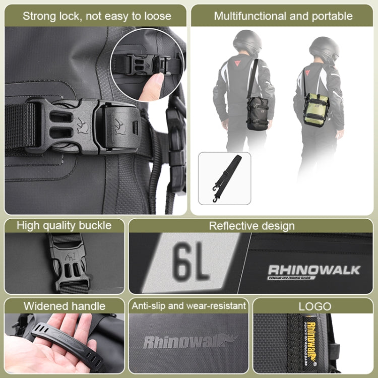 Rhinowalk MT2206 6L Waterproof Motorcycle Bumper Bag Outdoor Riding Bag
