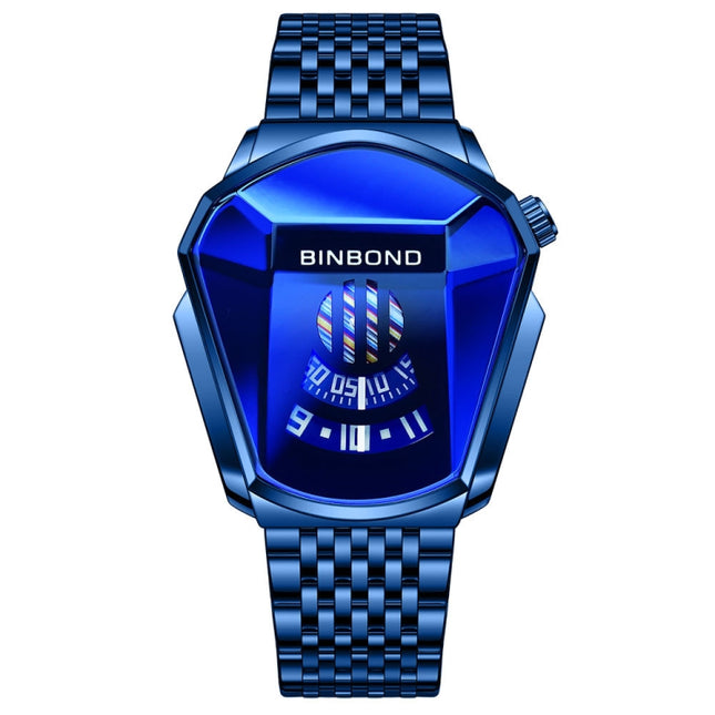 BINBOND Locomotive Concept Steel Belt Watch Men Live Black Technology Watch, Steel Belt White Steel White Face, Steel Belt Blue Steel Blue Face, Steel Belt Full Gold-Blue Face, Steel Belt Full Gold Gold Face, Steel Belt Black Stee Blue Face            ...