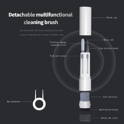 SYT-05 6-in-1 Bluetooth Earphone Clean Pen Brush Computer Keyboard Cleaning Tool, SYT-05