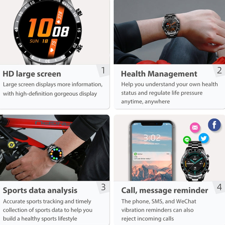 LIGE 0175 Bluetooth Step Perseverance Detection Smart Watch, Style: