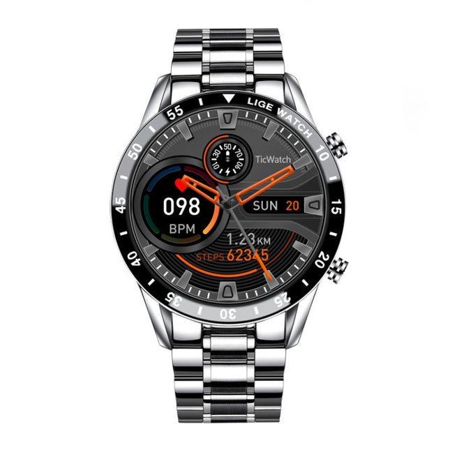LIGE 0175 Bluetooth Step Perseverance Detection Smart Watch, Style:, Steel Belt (Black), Steel Belt (Silver), Mesh Belt (Black), Mesh Belt (Silver)