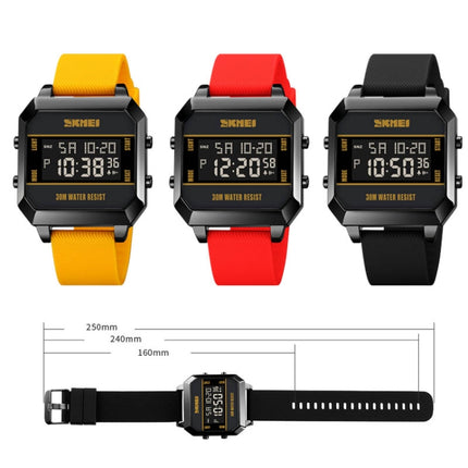 SKMEI 1848 Fashion Multifunctional Student Sports Waterproof Men Watch, 1848(Yellow), 1848(Red), 1848(Black)