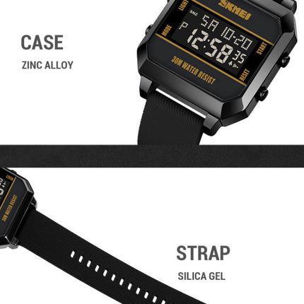 SKMEI 1848 Fashion Multifunctional Student Sports Waterproof Men Watch, 1848(Yellow), 1848(Red), 1848(Black)