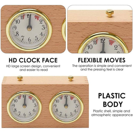 DT05a Retro Wood Shell Chess Clock Mechanical International Chess Clock