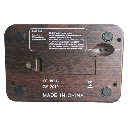 HQT101w Plastic Chess Clock Go Chess Timer, HQT101w Wood Grain