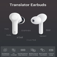 M6 Multi-country Mutual Translation Smart Bluetooth Translation Earphone Supports 127 Languages, M6 White