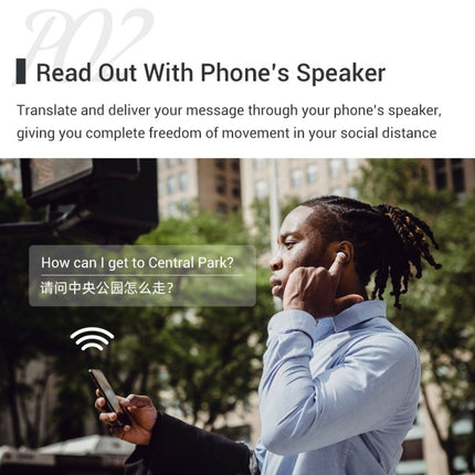 M6 Multi-country Mutual Translation Smart Bluetooth Translation Earphone Supports 127 Languages