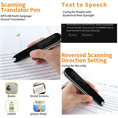 X2 International Version Multilingual Translation Pen Offline Learning Scanning Pen 112 Languages, X2 Black