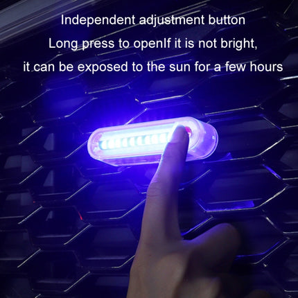 Motorcycle Electric Car Anti-Rear Collision Solar Strobe Warning Light, Red Light, Blue Light, Colorful Light, Bright Colorful Light
