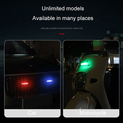 Motorcycle Electric Car Anti-Rear Collision Solar Strobe Warning Light, Red Light, Blue Light, Colorful Light, Bright Colorful Light