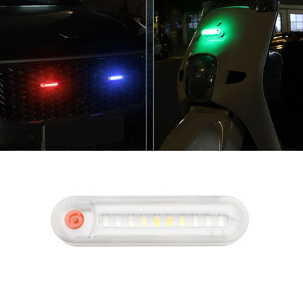 Motorcycle Electric Car Anti-Rear Collision Solar Strobe Warning Light, Red Light, Blue Light, Colorful Light, Bright Colorful Light
