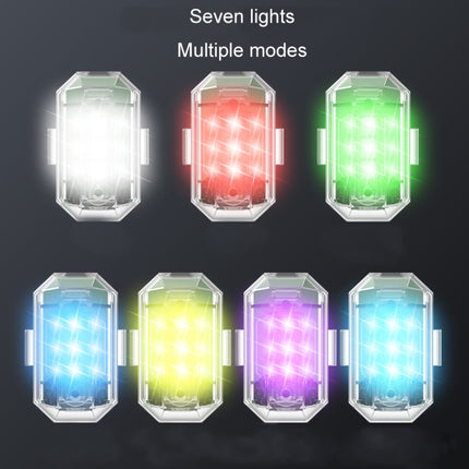 Remote Control LED Car Modified Electric Car Warning Tail Light, 1 Light+1 RC, 2 Light +1 RC