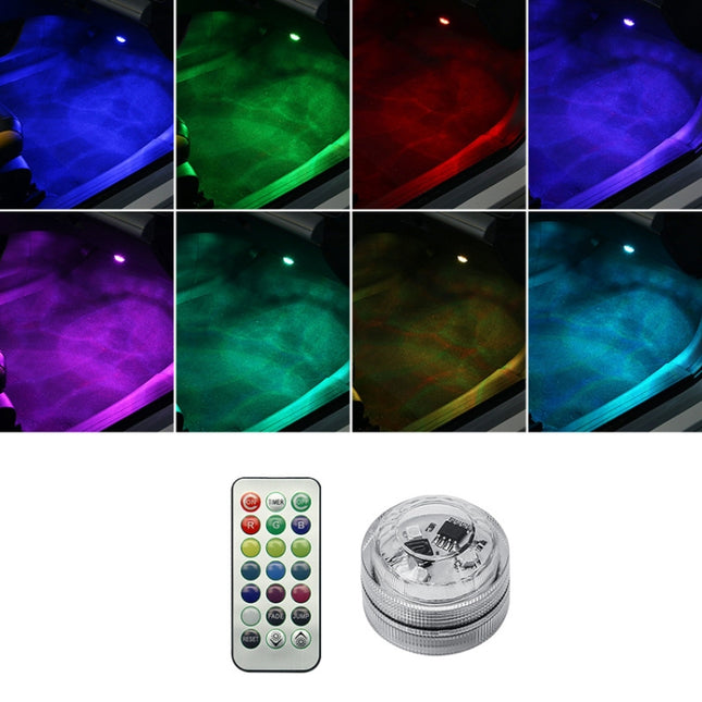Car Modification Wireless Colorful Remote Control Atmosphere Light, 1 Light +1 RC, 2 Lights +1 RC, 4 Lights +1 RC, 8 Lights +1 RC