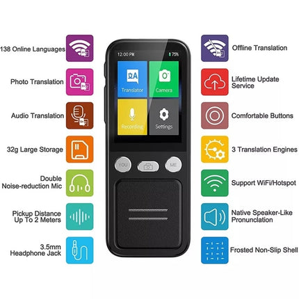 T16 Smart AI Translation Travel Translator Supports 138 Language Mutual Translation 14 Offline Translation