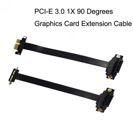 PCI-E 3.0 1X 90 Degrees Graphics Card / Wireless Network Card Extension Cable, Cable Length:, 5cm, 10cm, 15cm, 20cm, 25cm, 30cm, 40cm, 50cm