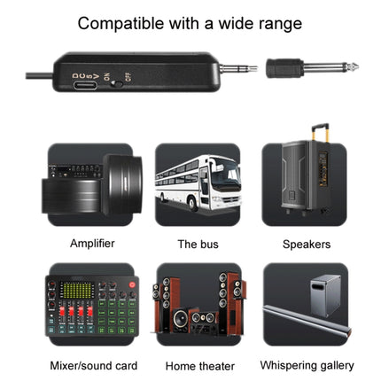 Amplificador de auriculares con micrófono de solapa inalámbrico UHF, uno para uno, uno para dos