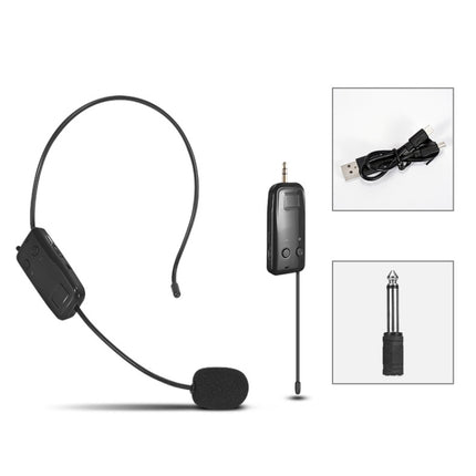 Amplificador de auriculares con micrófono de solapa inalámbrico UHF, uno para uno, uno para dos