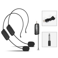 UHF Wireless Headset Microphone Lavalier Headset Amplifier, One For One, One For Two