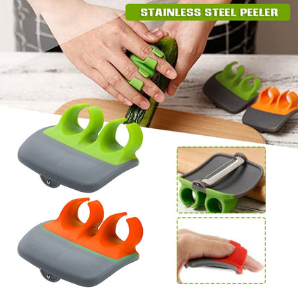 Palm Hand Peeler For Potato, Fruit, Kitchen Vegetable Peeler, 2pcs Green