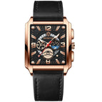 Black Leather-Rose Gold-Black