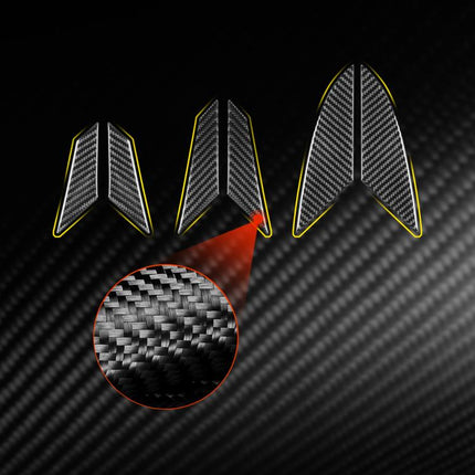 For Chevrolet Corvette C8 6pcs /Set Engine Side Air Vent Stickers